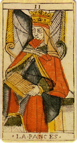 II · La Papisa, carta del Tarot de Marsella de Jean Dodal
