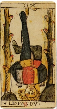 XII · El Colgado, carta del Tarot de Marsella de Jean Dodal
